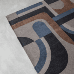 Tapis Module, Camel Blue De Poortere galerie alréenne auray 56