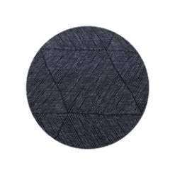 Tapis rond Mozambique, Noir Idaho galerie alréenne auray 56