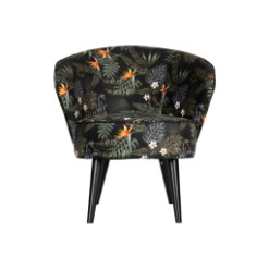 Fauteuil velours fleuri - De Eekhoorn galerie alréenne auray 56