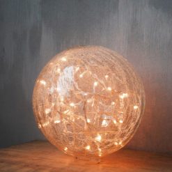 boule lumineuse en verre craquelé - Chehoma galerie alréenne auray 56