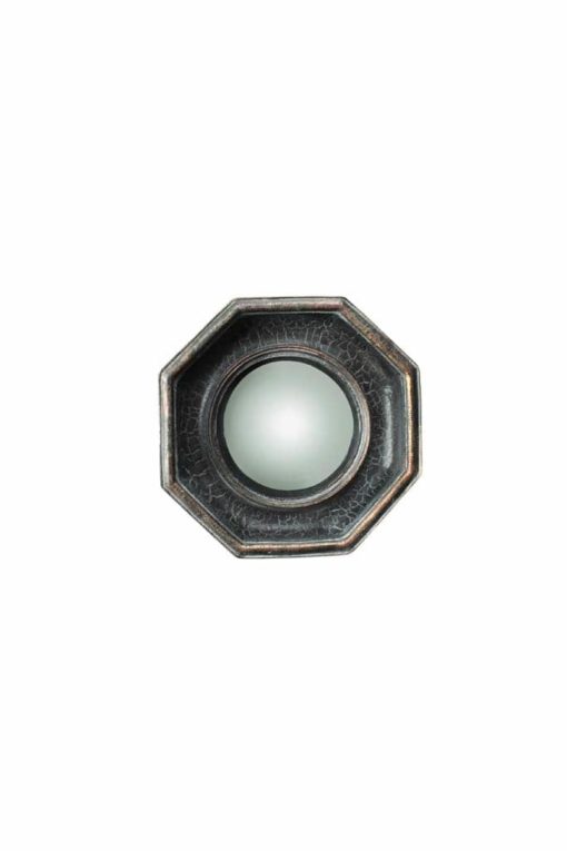 Miroir convexe octogonal platine noir - Chehoma galerie alréenne auray 56