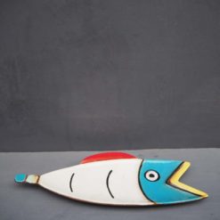 plat poisson -comic- coloré - Chehoma galerie alréenne auray 56