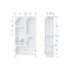 Grand Cabinet blanc Caz, dimensions - De Eekhoorn galerie alréenne auray 56