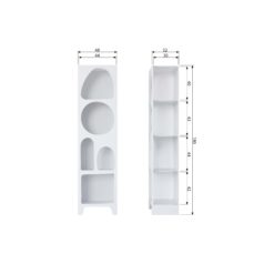 Petit Cabinet blanc Caz, dimensions - De Eekhoorn galerie alréenne auray 56