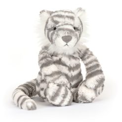 Peluche tigre blanc assis - Jellycat galerie alréenne auray 56
