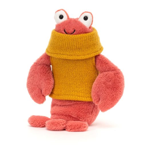 Peluche langoustine avec un pull - Jellycat galerie alréenne auray 56