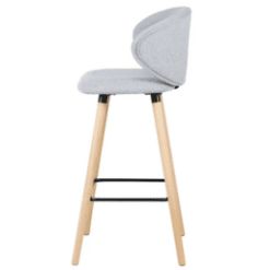 Chaise bar tiago gris - Zago galerie alréenne auray 56