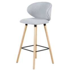 Chaise bar tiago gris - Zago galerie alréenne auray 56