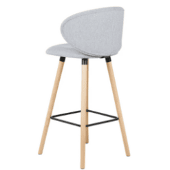 Chaise bar tiago gris - Zago galerie alréenne auray 56