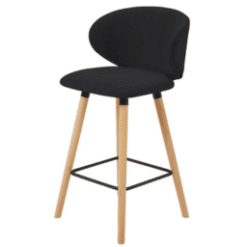 Chaise bar tiago noir - Zago galerie alréenne auray 56