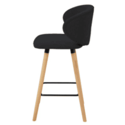 Chaise bar tiago noir - Zago galerie alréenne auray 56