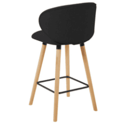 Chaise bar tiago noir - Zago galerie alréenne auray 56