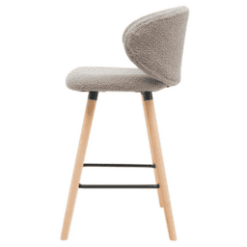 Chaise bar tiago taupe - Zago galerie alréenne auray 56