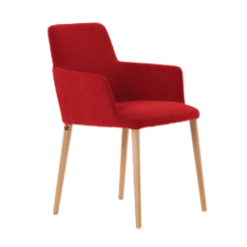 Chaise de table Rob C0210 rouge - Mobitec galerie alréenne auray 56