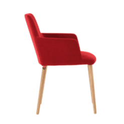 Chaise de table Rob C0210 rouge - Mobitec galerie alréenne auray 56