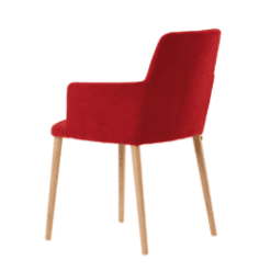 Chaise de table Rob C0210 rouge - Mobitec galerie alréenne auray 56