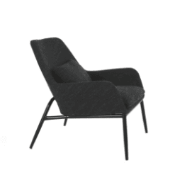 Fauteuil HAILEY, anthracite - Pomax galerie alréenne auray 56