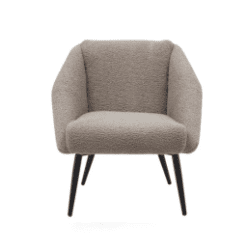 Fauteuil Hoto, gris foncé, laine bouclée - Zago galerie alréenne auray 56