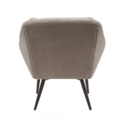 Fauteuil Hoto, gris foncé, laine bouclée - Zago galerie alréenne auray 56