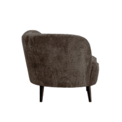 Fauteuil Sara lounge, gris/brun, orientation gauche - De Eekhoorn galerie alréenne auray 56