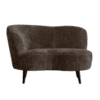 Fauteuil Sara lounge, gris/brun, orientation gauche - De Eekhoorn galerie alréenne auray 56
