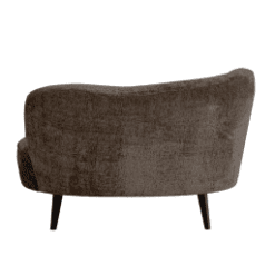 Fauteuil Sara lounge, gris/brun, orientation gauche - De Eekhoorn galerie alréenne auray 56