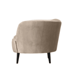 Fauteuil Sara lounge, kaki, orientation gauche - De Eekhoorn galerie alréenne auray 56