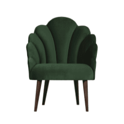 Fauteuil Schelp, coquille dark green - De Eekhoorn galerie alréenne auray 56