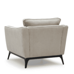 Fauteuil Cléo, beige, velours côtelé - Zago galerie alréenne auray 56