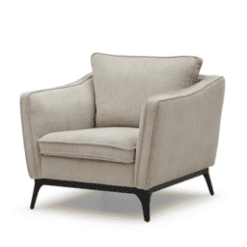 Fauteuil Cléo, beige, velours côtelé - Zago galerie alréenne auray 56