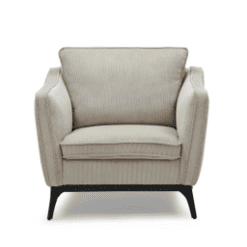 Fauteuil Cléo, beige, velours côtelé - Zago galerie alréenne auray 56