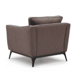 Fauteuil Cléo, chocolat, velours côtelé - Zago galerie alréenne auray 56