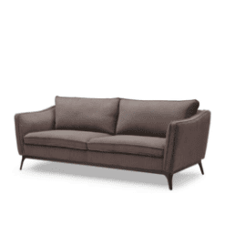 Canapé Cléo 3 places, chocolat, velours côtelé - Zago galerie alréenne auray 56