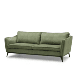 Canapé Cléo 3 places, vert sapin, velours côtelé - Zago galerie alréenne auray 56