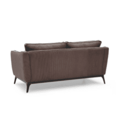 Canapé Cléo 2 places, chocolat, velours côtelé - Zago galerie alréenne auray 56