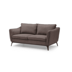Canapé Cléo 2 places, chocolat, velours côtelé - Zago galerie alréenne auray 56
