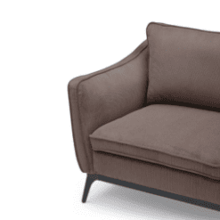 Canapé Cléo 2 places, chocolat, velours côtelé - Zago galerie alréenne auray 56