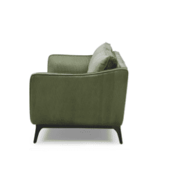 Canapé Cléo 2 places, vert sapin, velours côtelé - Zago galerie alréenne auray 56