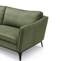 Canapé Cléo 2 places, vert sapin, velours côtelé - Zago galerie alréenne auray 56