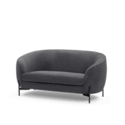 canapé moon 2 places anthracite - Zago galerie alréenne auray 56