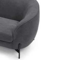 canapé moon 2 places anthracite - Zago galerie alréenne auray 56