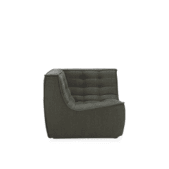 Canapé N701 kaki angle - Ethnicraft galerie alréenne auray 56