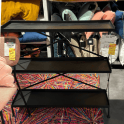 console étagère noir en métal - bonnes affaires galerie alréenne auray 56