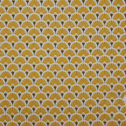 Visuel du motif de la nappe Eventails, Lemon curry : éventail, jaune