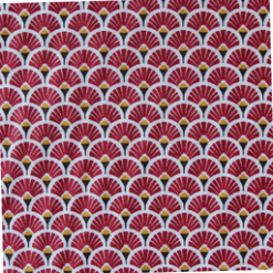 Visuel du motif de la nappe Eventails, bordeaux : éventail, bordeaux