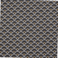 Visuel du motif de la nappe Eventails, dark navy : éventail, bleu marine