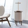 table d'appoint chêne foncé